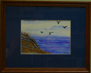 P_3908 - Painting - Seagulls In Fleight
