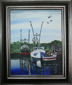 P_4346 - Painting - Two Boats And A Dingy