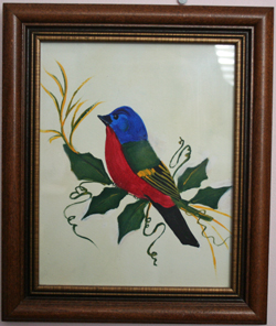 P_4799 - Painting - Bird - Red,Blue,Grn,Yel