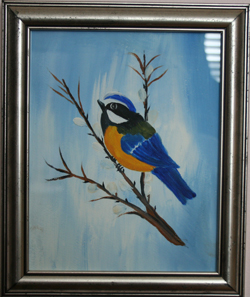 P_4800 - Painting - Bird - Blue,Green,Yellow