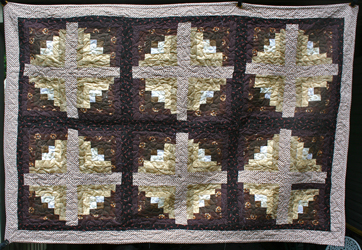 Q_4575 - Quilt - Handmade - Full Size - Browns